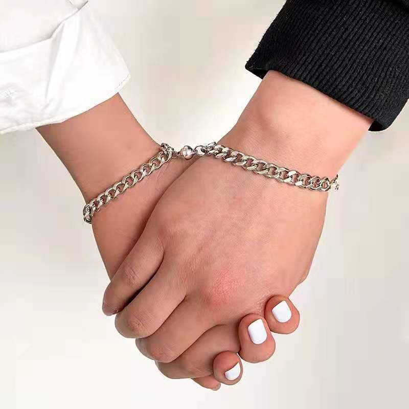 Ins New Fashionable Attrite Couple Bracelet Nk Cuban Men'S And Women'S Bracelet Ornaments - Image 3